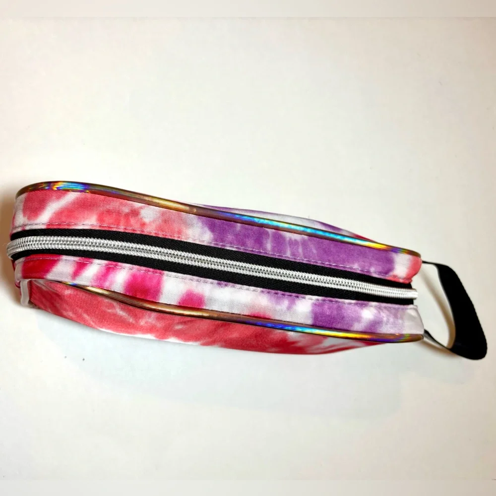 Justice tie dye pencil case pink and purple